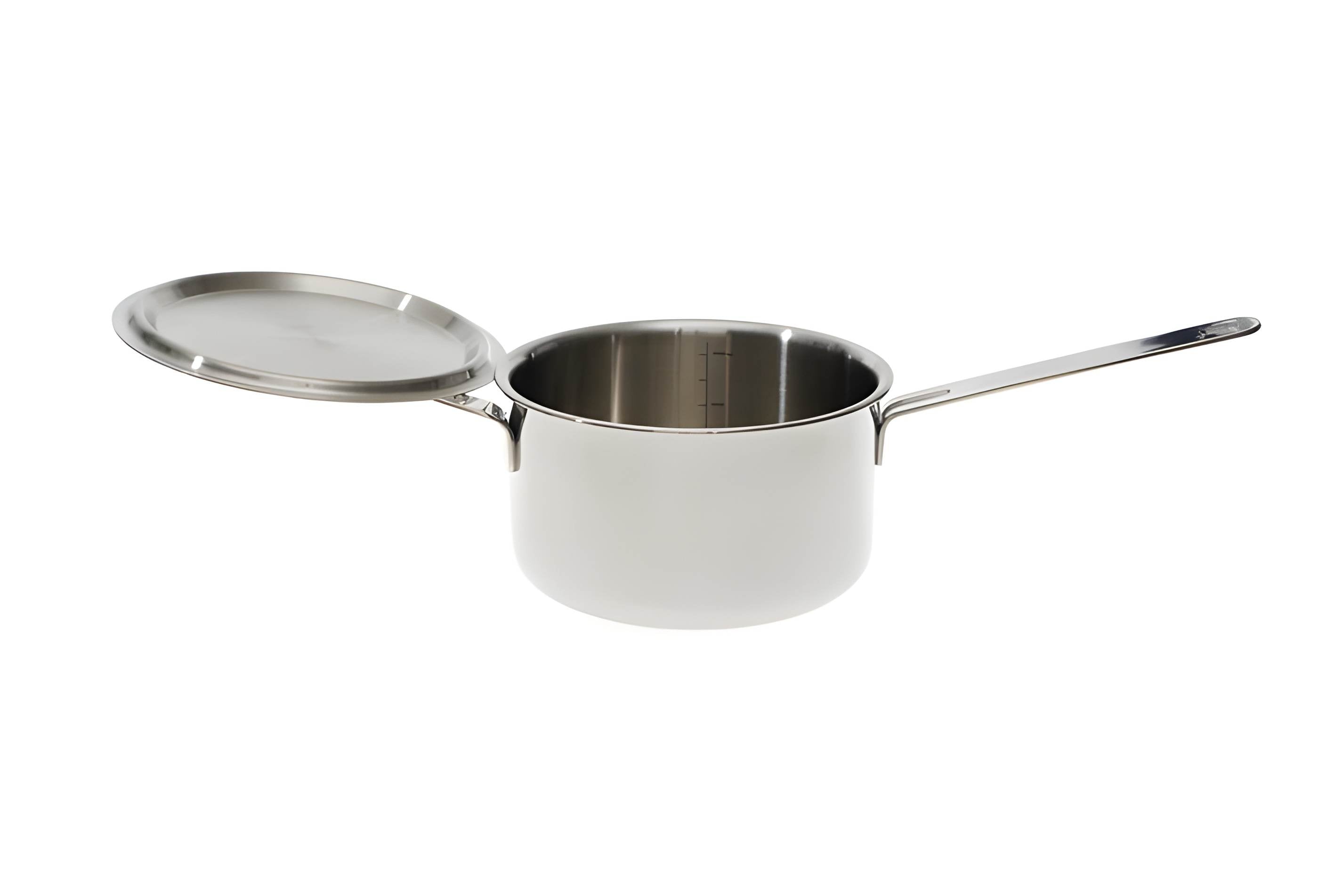 Stainless Steel Saucepan with Lid for Kitchen Cooking, 3 Liter