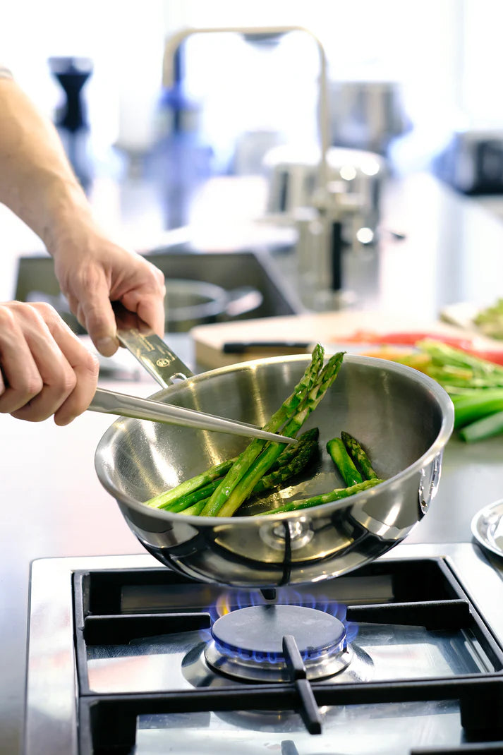 Stainless Steel Sauté Pan with Lid for Kitchen Cooking, 3 Liter