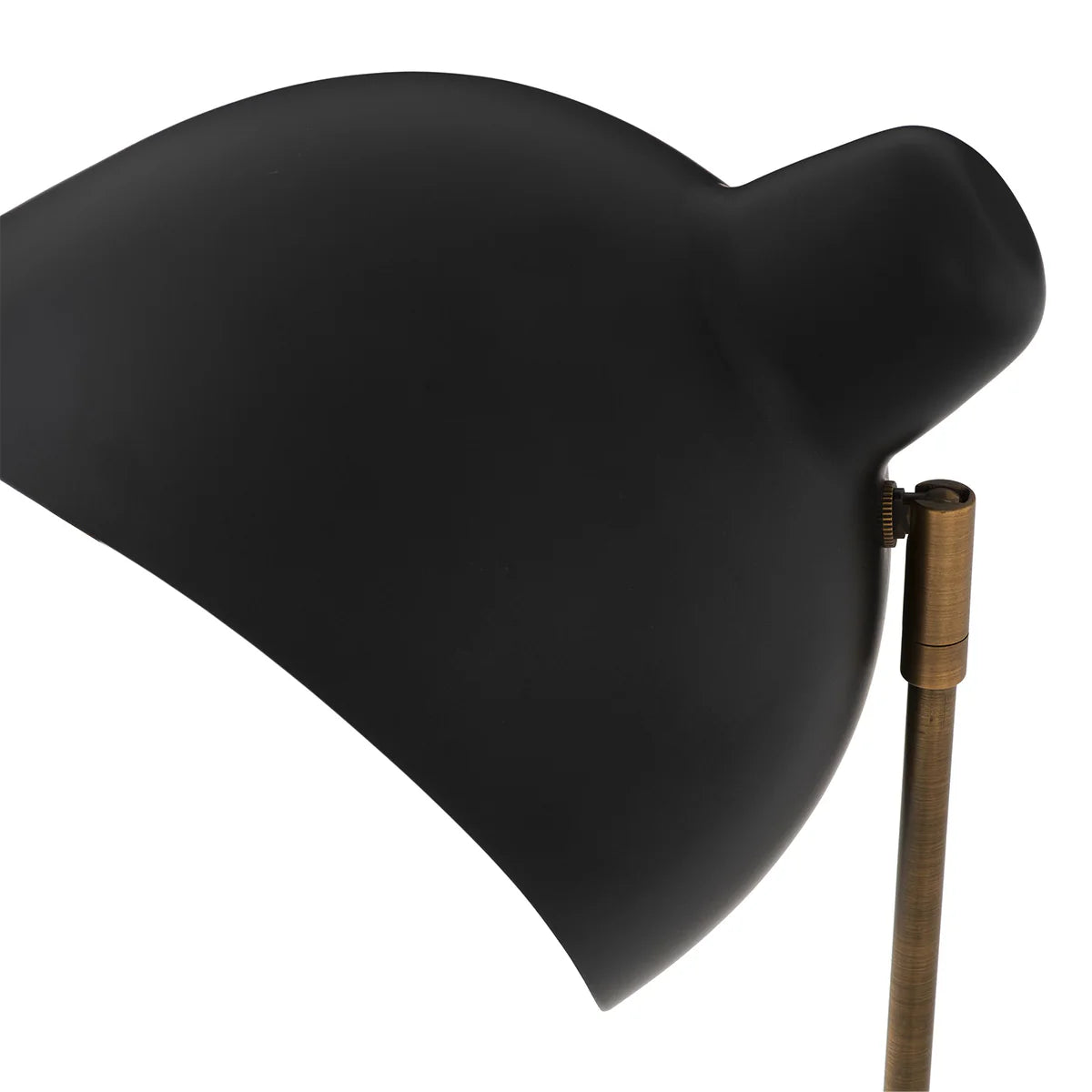 Mid Century Tripod Floor Lamp with Black Shades and Brass Finish