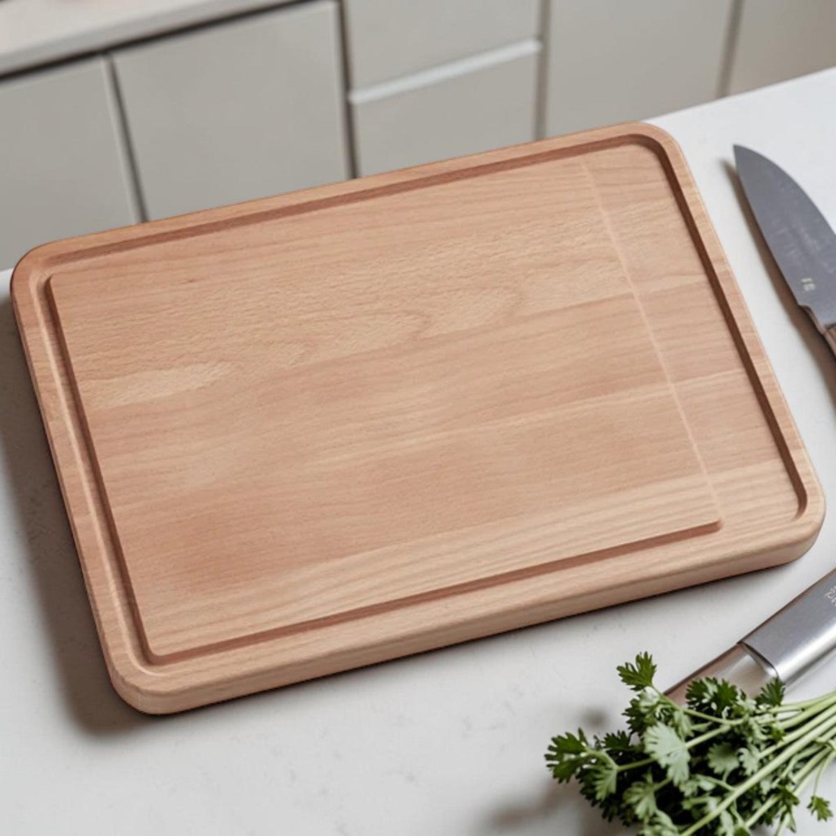Beech Wood Cutting Board for Kitchen Prep and Serving