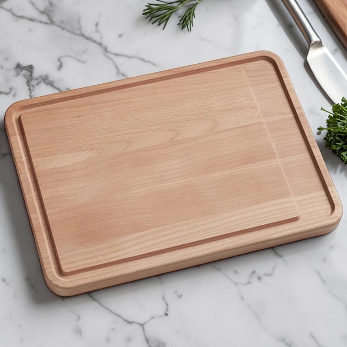 Beech Wood Cutting Board for Kitchen Prep and Serving
