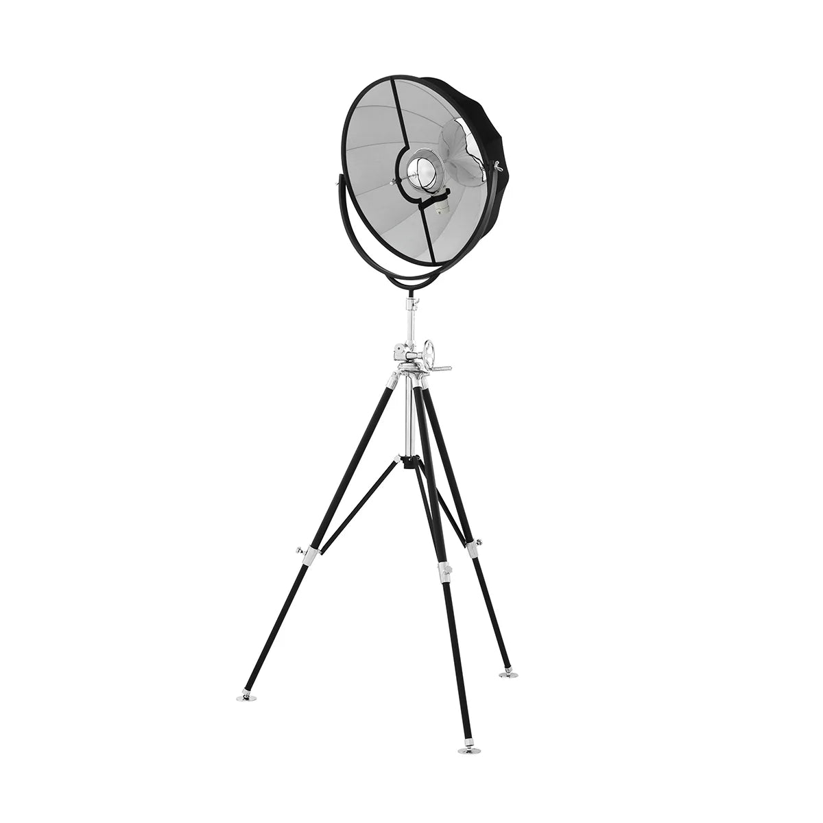 Industrial Tripod Floor Lamp with Adjustable Spotlight Shade