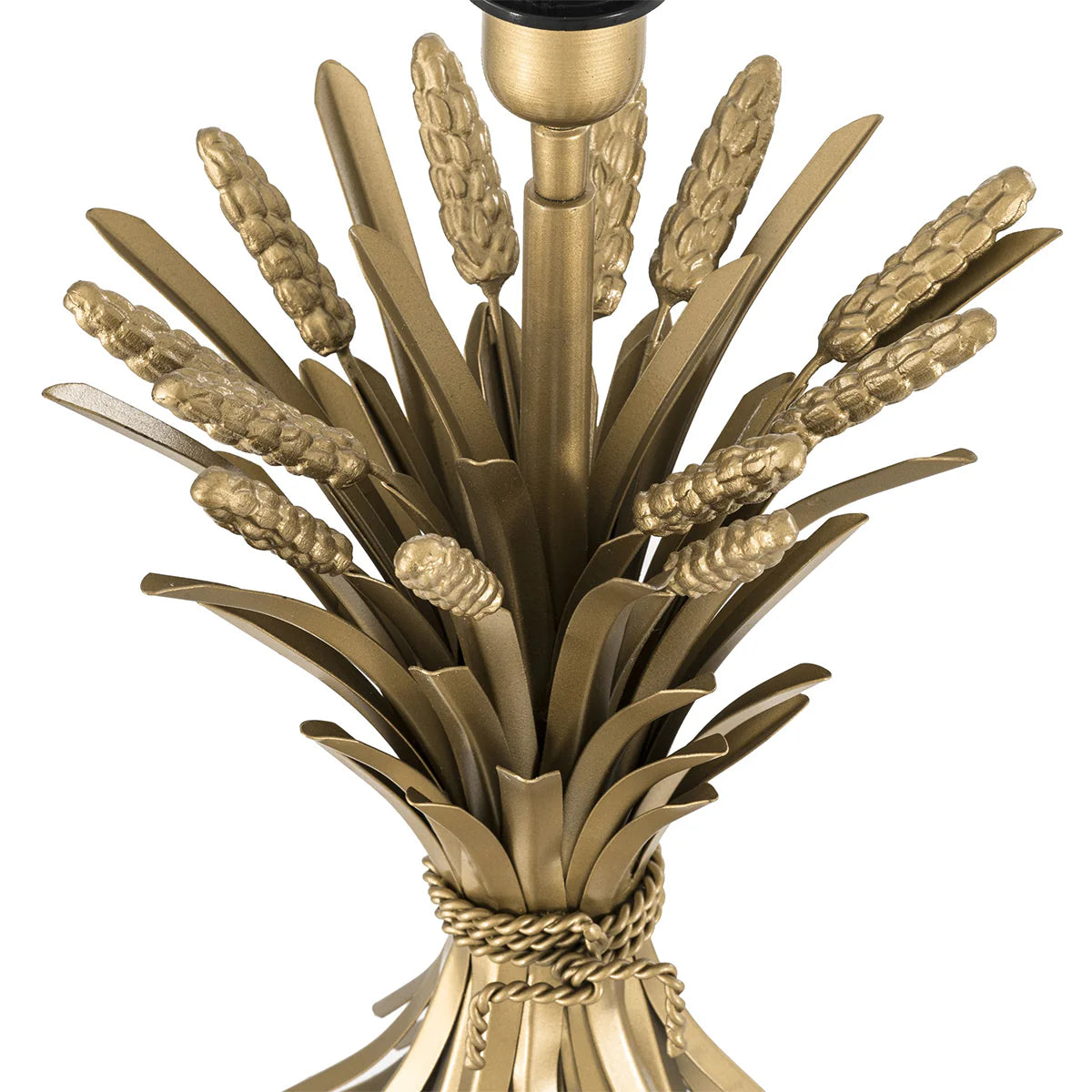 Decorative Table Lamps with Gold Wheat Sheaf Base and White Shade