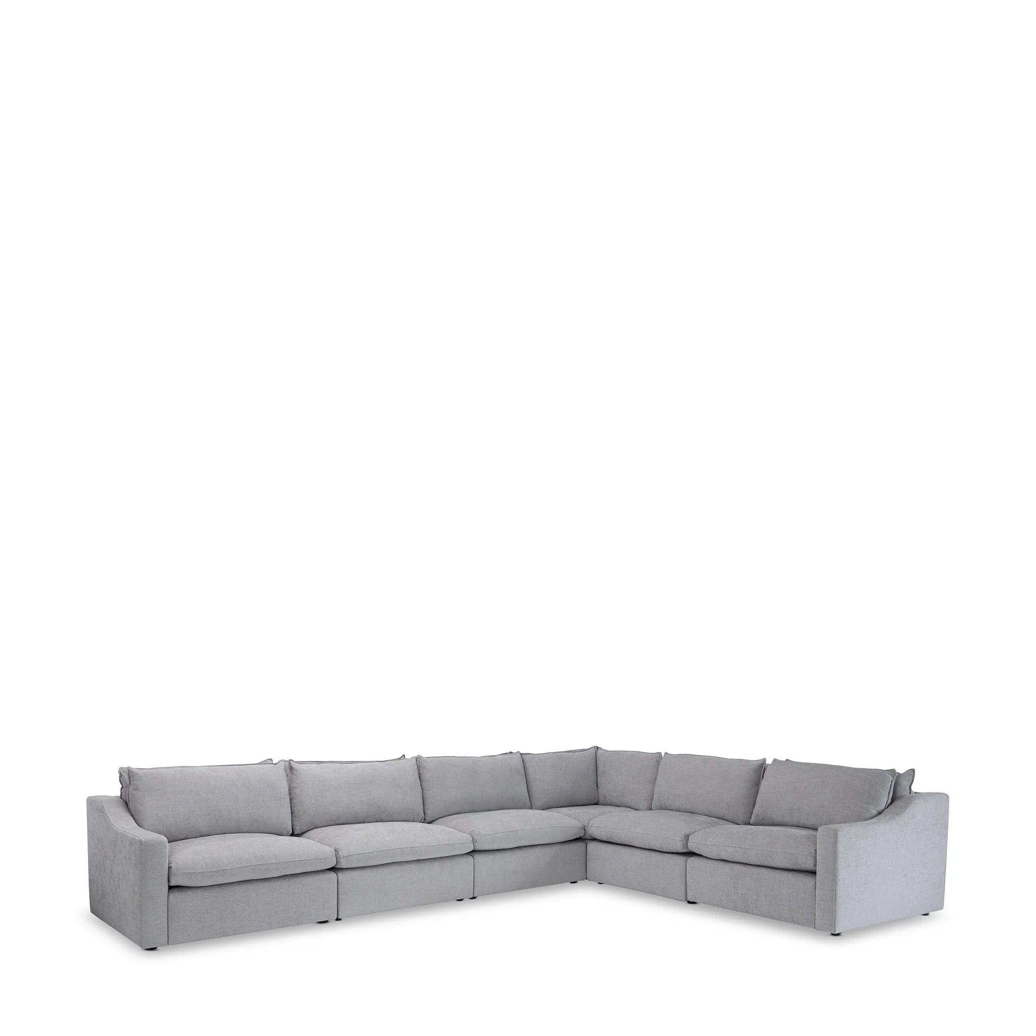 Living Room Large Modular Sectional Sofa with Chenille Upholstery
