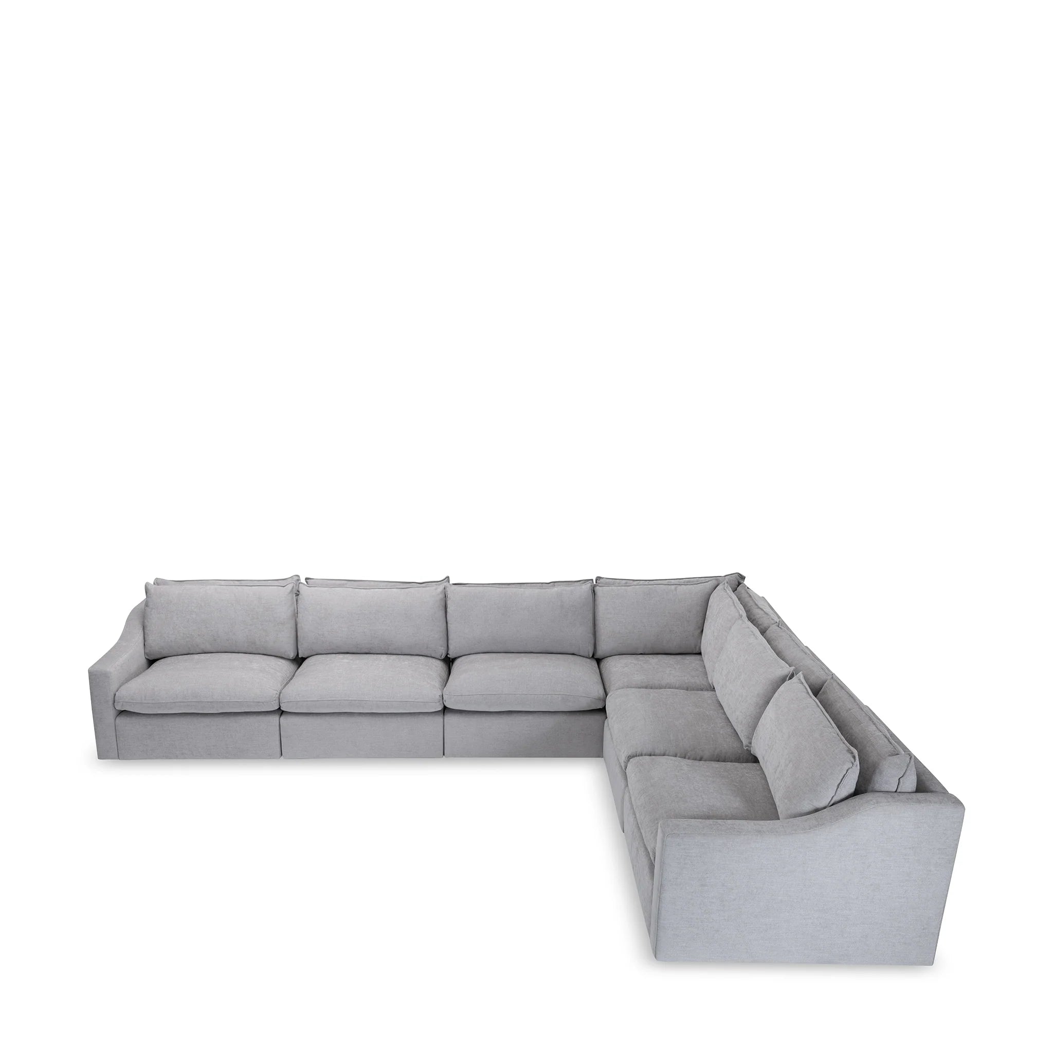 Living Room Large Modular Sectional Sofa with Chenille Upholstery