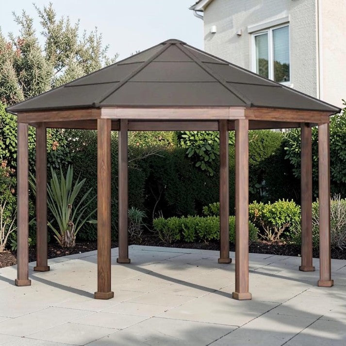 15 ft, Octagon Outdoor Gazebo with Aluminum Roof and Frame