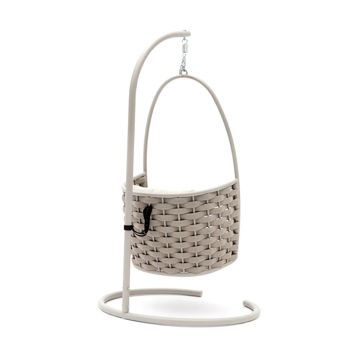 Outdoor Swing, Hanging Chair with Aluminum Frame and Cushioned Seat