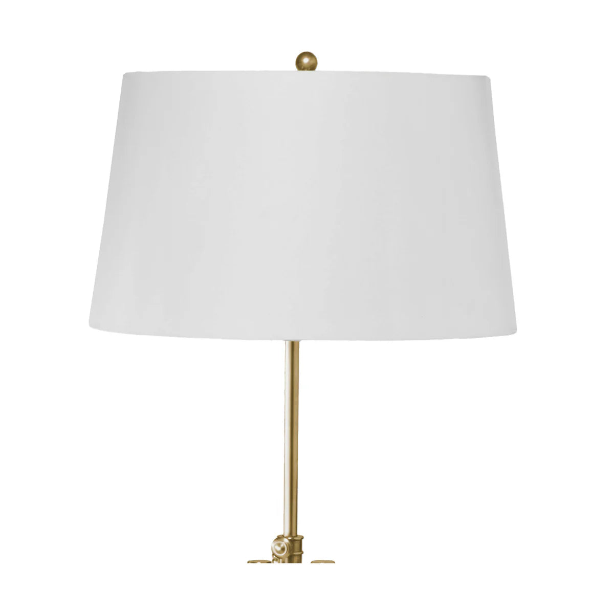 Tripod Floor Lamp with Acrylic Legs and White Linen Shade