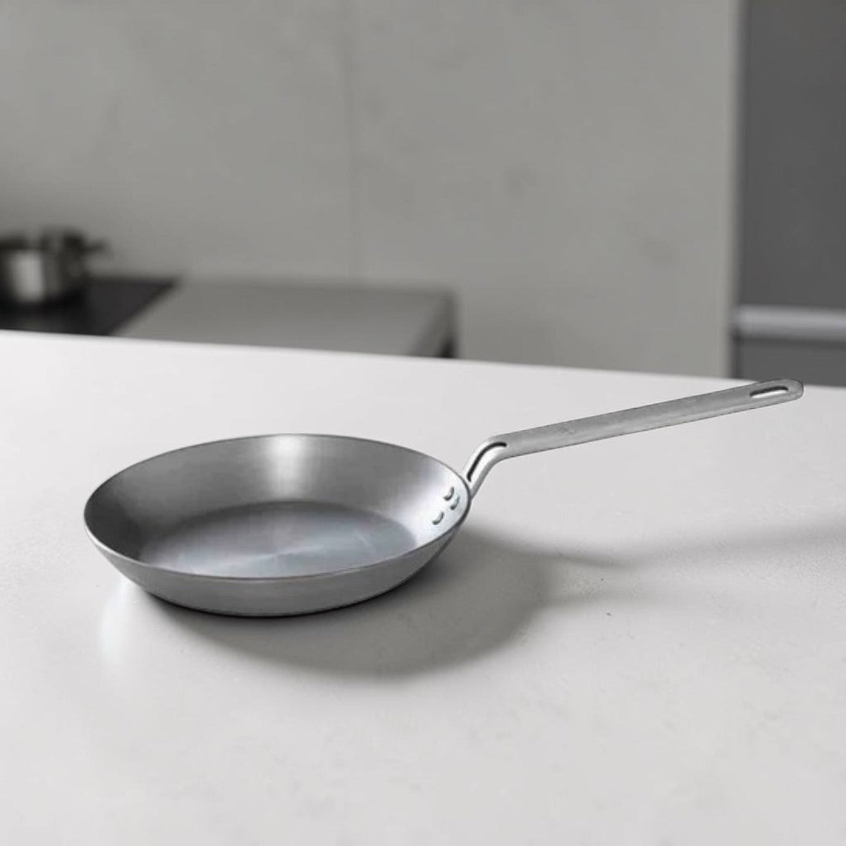 Carbon Steel Frying Pan for Kitchen Cooking, 8 Inch