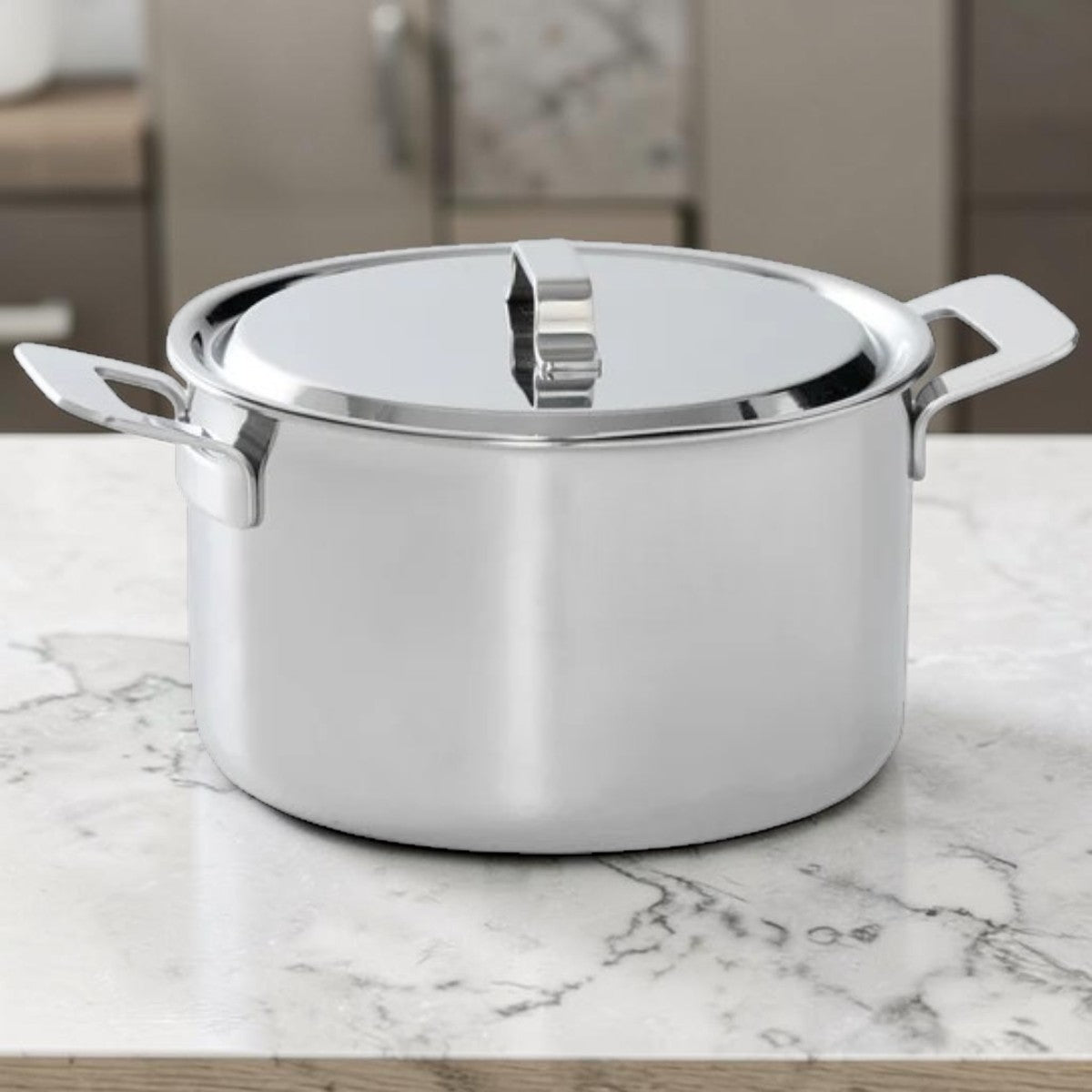Stainless Steel Stock Pot with Lid for Kitchen Cooking, 6 Liter