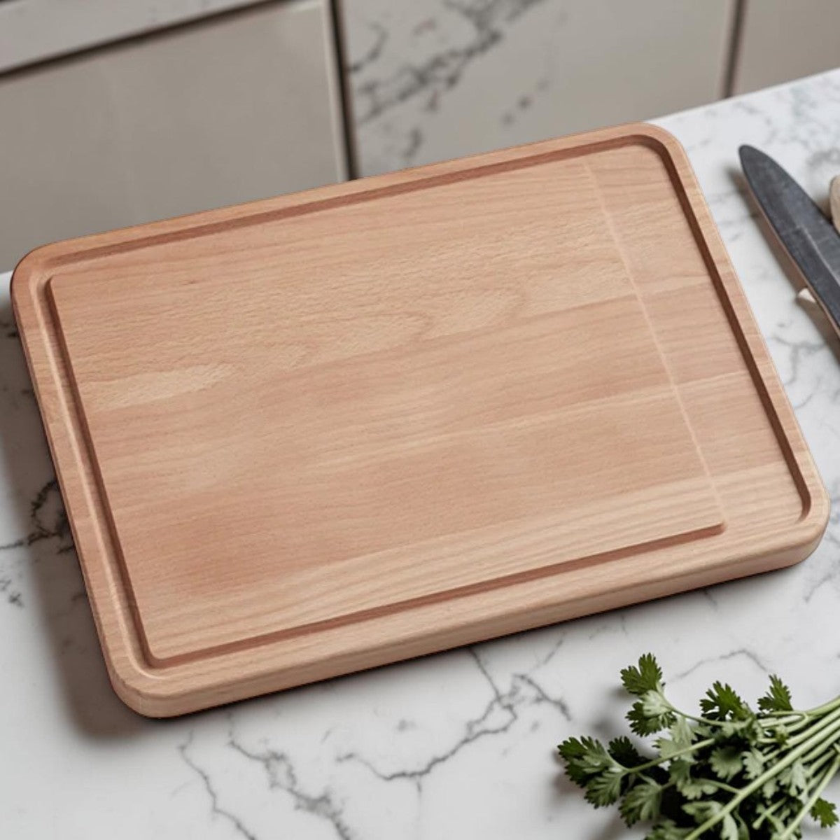 Beech Wood Cutting Board for Kitchen Prep and Serving
