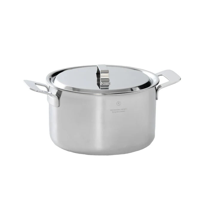 Stainless Steel Stock Pot with Lid for Kitchen Cooking, 6 Liter