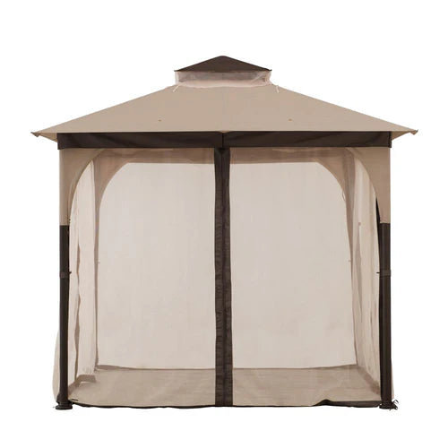 9 x 9 ft, Outdoor Gazebo with Soft Top Canopy and Mosquito Netting