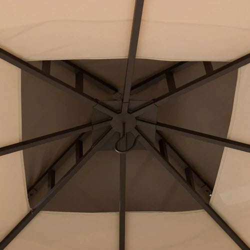 9 x 9 ft, Outdoor Gazebo with Soft Top Canopy and Mosquito Netting