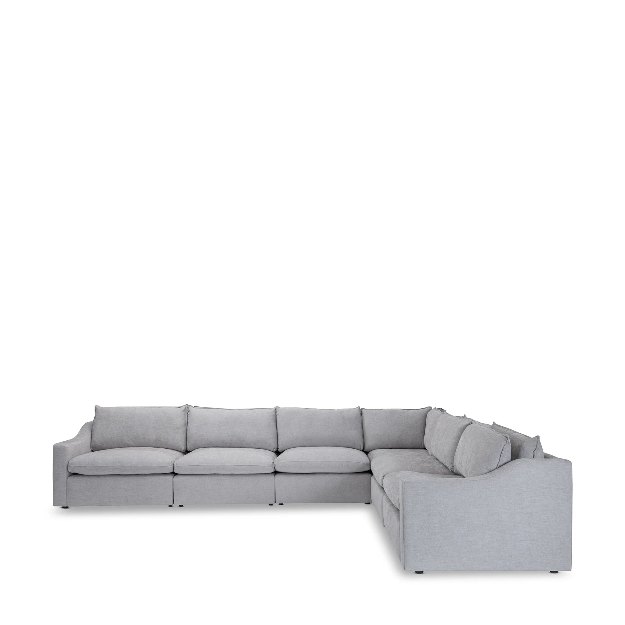 Living Room Large Modular Sectional Sofa with Chenille Upholstery