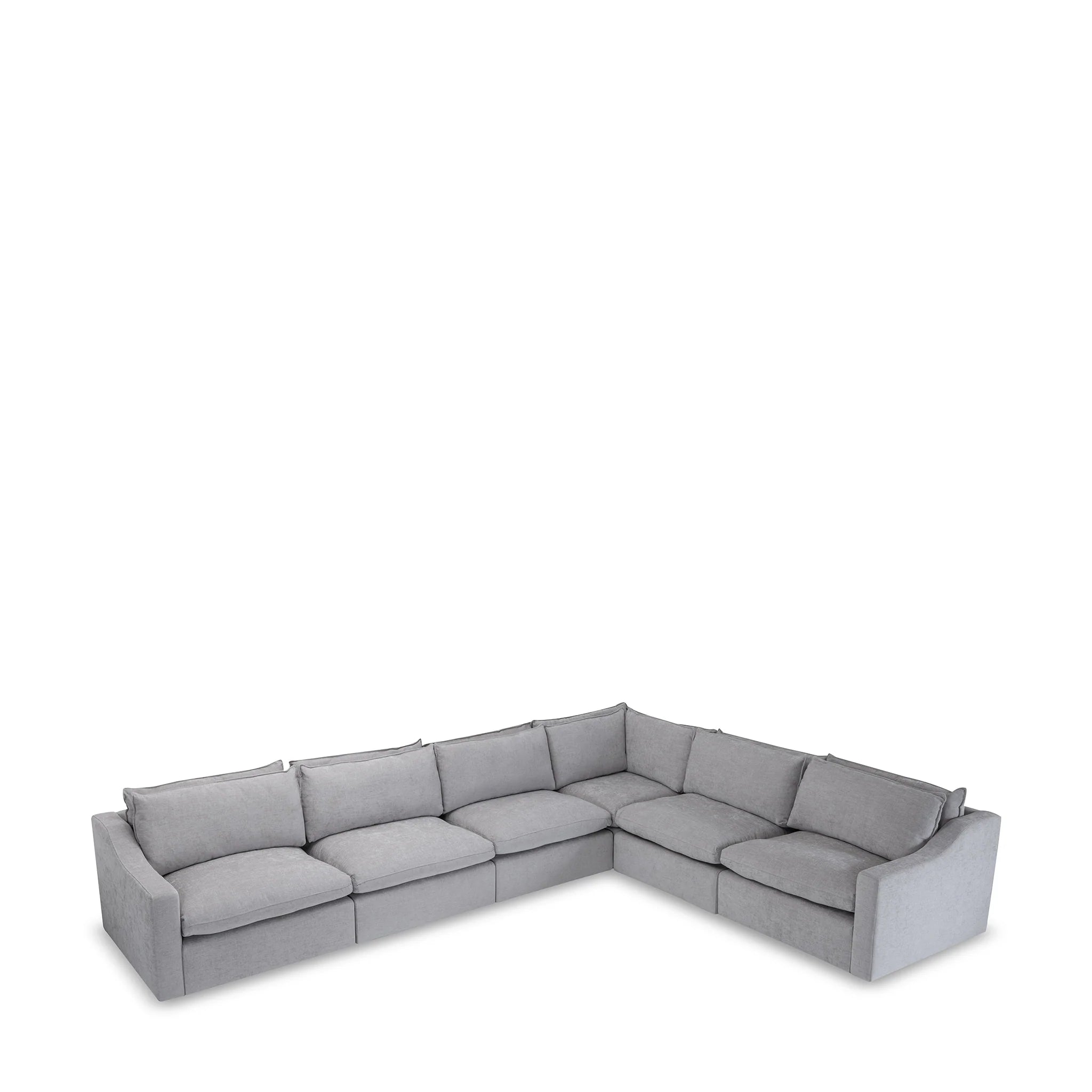 Living Room Large Modular Sectional Sofa with Chenille Upholstery